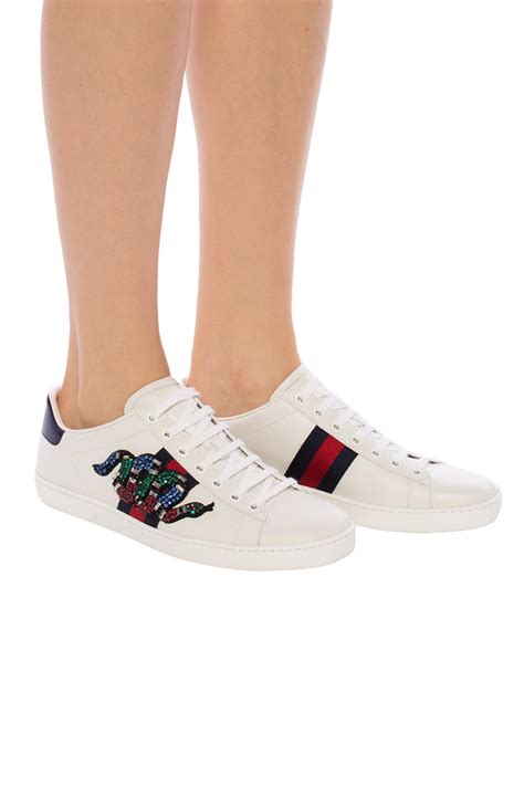 gucci new ace clean sneaker bianco|gucci ace snake sneakers.